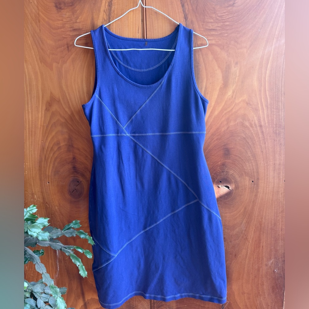 Athleta Tank dress Organic Cotton Mini. stretchy. Royal blue periwinkle